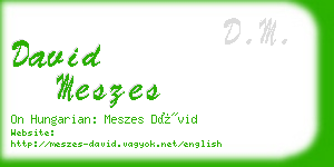 david meszes business card